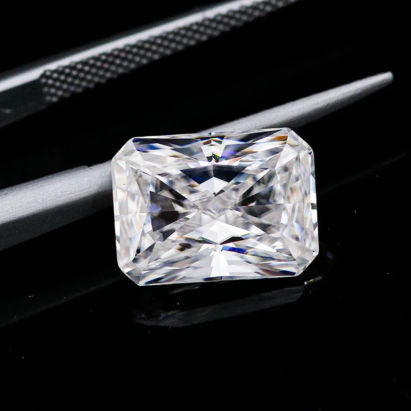 

Radiant Cut Iced Flower Moissanite Loose Stone Certified D Color VVS1 Moissanite Diamond Gemstone Pass Tester for Diy Jewelry