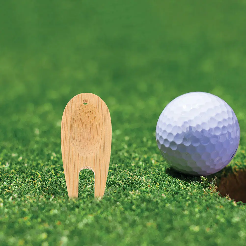 12Pcs Wooden Golf Divot Repair Tool Portable Green Maintenance Multifunctional Golf Fork Ball Marker Accessory