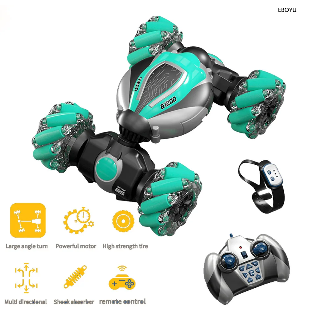 

EBOYU 1086 2.4Ghz 1:16 Stunt Car 4WD 10km/h Rechargeable RC Car Remote Control Car Toy Off Road Vehicle RC Monster Rock Crawler