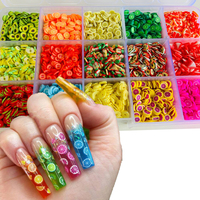 1000pc-240Pc Nail Fruit Slices, Polymer Clay 3D Fruit Slices Sticker Fruit Slices Sticker Polymer Clay Nail Manicure Accessories