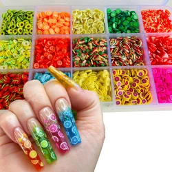1000pc-240Pc Nail Fruit Slices, Polymer Clay 3D Fruit Slices Sticker Fruit Slices Sticker Polymer Clay Nail Manicure Accessories