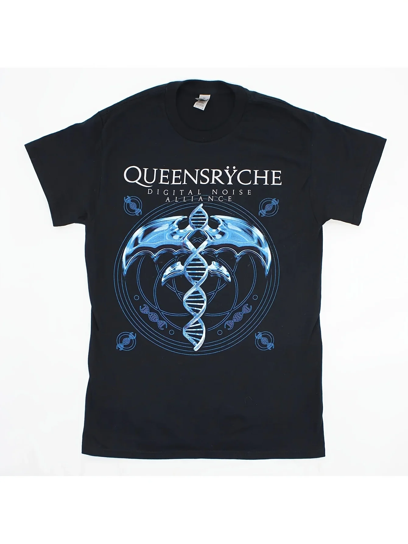

Мужская футболка Queensryche Dna, большая черная рубашка больших размеров с короткими рукавами и рисунком, унисекс, для мужчин и женщин, лето
