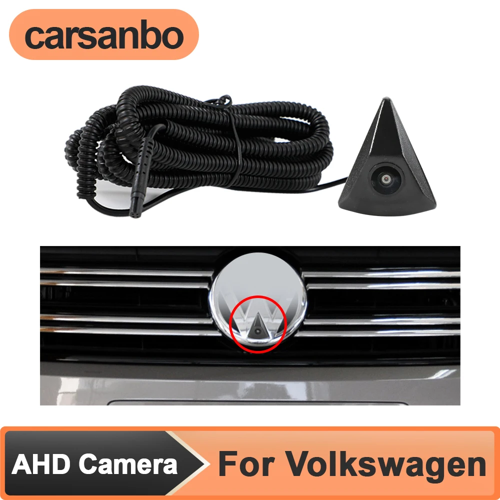 

Carsanbo AHD 1080P Vehicle Front View Camera for Volkswagen Universal Night Vision Fisheye 150° Lens Waterproof Parking Monitor