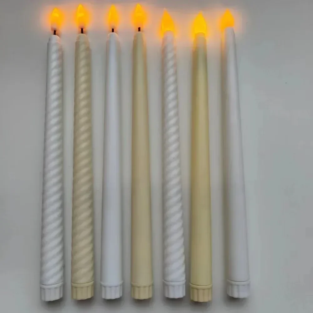 28 سنتيمتر قضيب طويل مصباح شمعة إلكترونية بواسطة الخلية الجافة LED قضيب شمع الشمعدان ، شابات هانوكا تمر #5