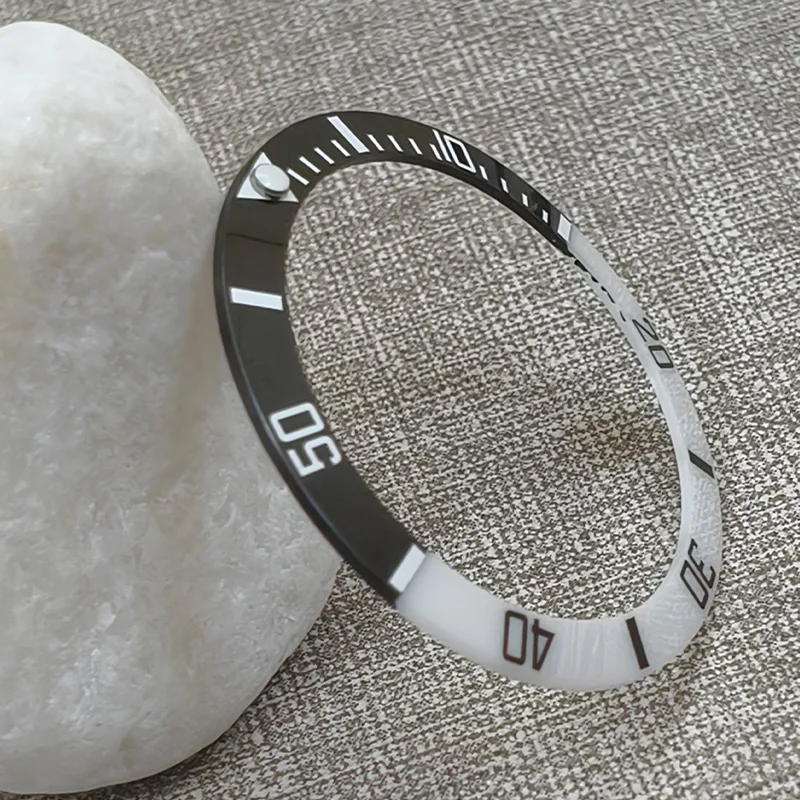 NH35 NH36 Cases Ring Curved Watch Bezel Insert 38mmx30.7mm SKX007 Ceramic Bezel Insert Fits SKX007 SKX009 SRPD SUB Case Parts