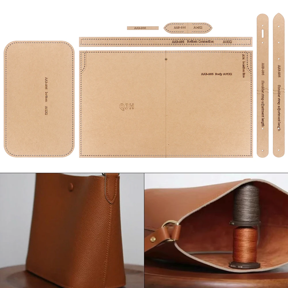 DIY Tote Shoulder Bags Stencils, Crossbody Bags Kraft Paper Templates, DIY Leather Crafts Sewing Patterns