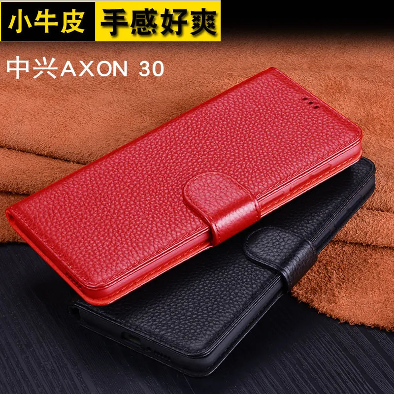 

Luxury Genuine Leather Flip For Zte Axon30pro Leather Half Pack Phone Case For Axon 30 Pro Ultra Phone Cases Shockproof