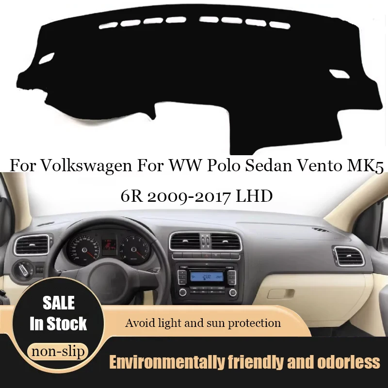 

ZUIMI Dashboard Cover Dash Mat Dashmat For Volkswagen For WW Polo Sedan Vento MK5 6R 2009~2017 Dash Board Cover Pad Sun Shade