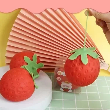 8cm Super Jumbo Strawberry Squishy Slow Rising Anti-Stress Fidget Toy for Adults Kids Non-Toxic Anxiety Relief Squeeze view 5