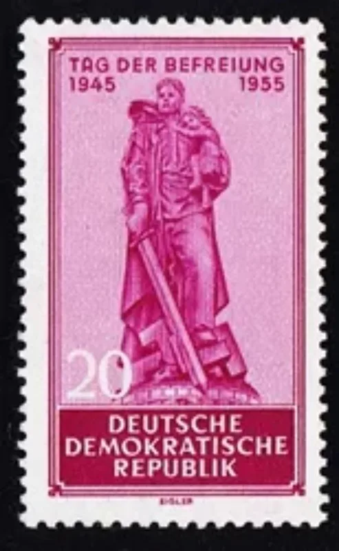 DDR, 1955, Heroes Monument, Real Original Post Stamp, MNH