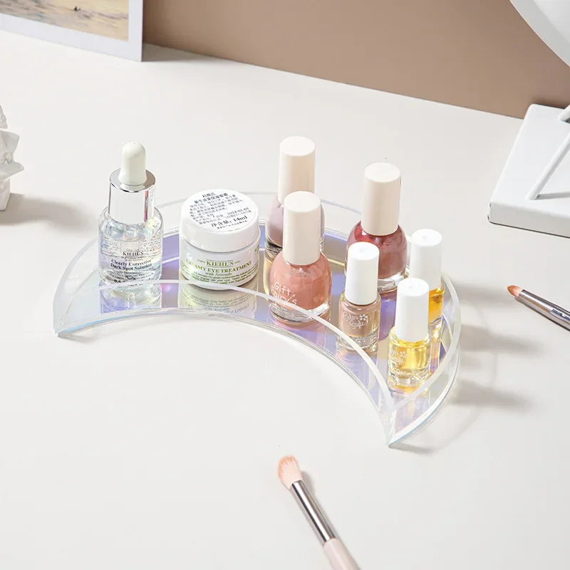 Star, Moon Shape Acrylic Storage Box For Cosmetics Colorful Acrylic Display Box For Skincare, Nail Polish, Jewelry