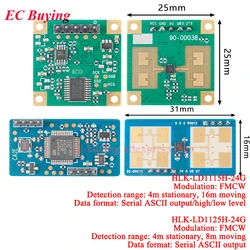 HLK-LD1155H LD1125H 24G Microwave Radar Sensor Detection Motion Module TTL Serial Communication 24GHz Human Presence Sensor