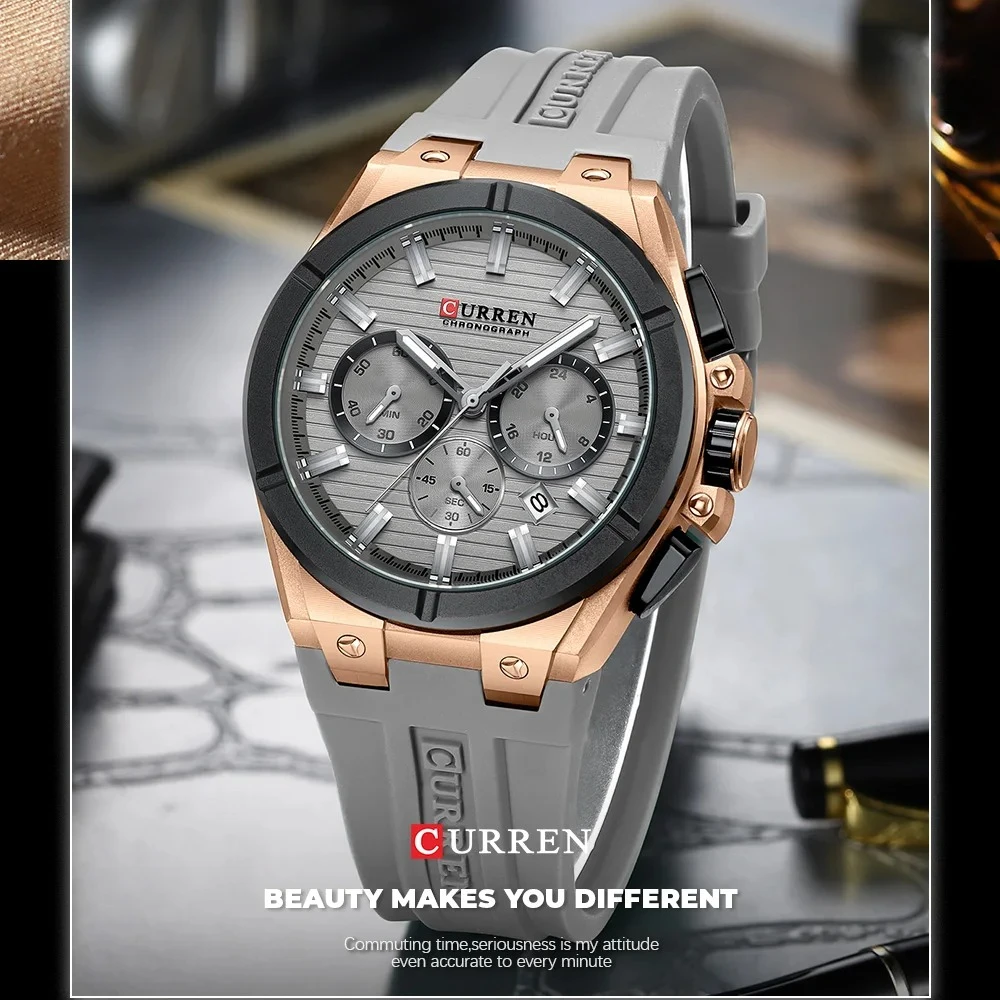 Luxury Watch It - CURREN 8487 NOVO Relógio de Pulso