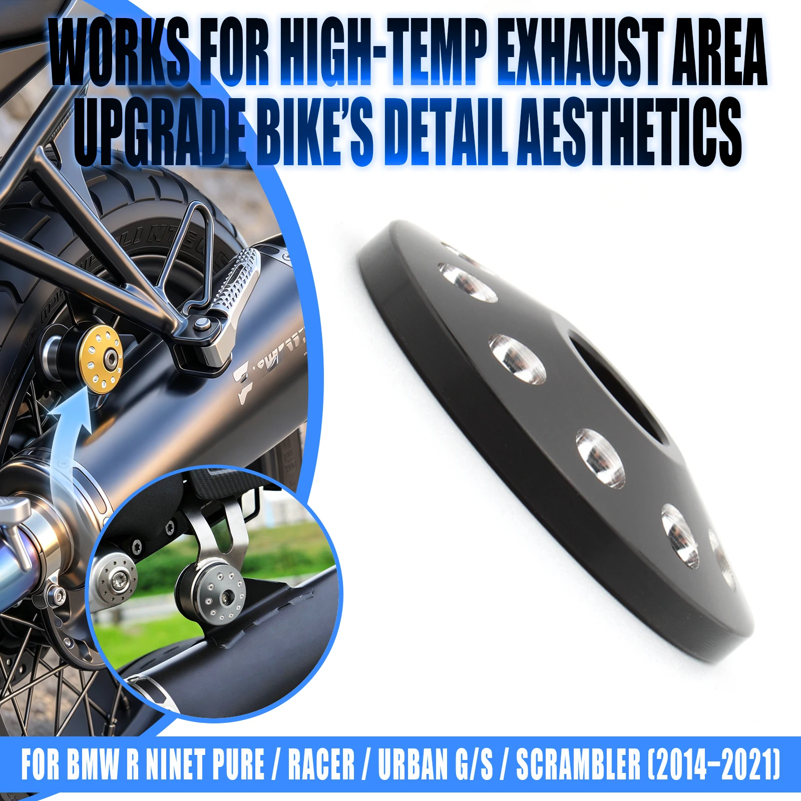 Motorcycle Exhaust Mounting Bolt Decorative Cap Cover Screw Bolts For R NineT R9T Racer Pure Scrambler Urban G/S