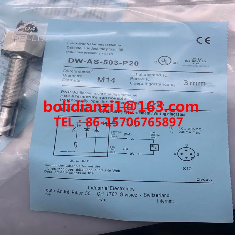 DW-AS-509-M30-390 DW-AS-509-M30-320 In stock   New proximity switch sensor