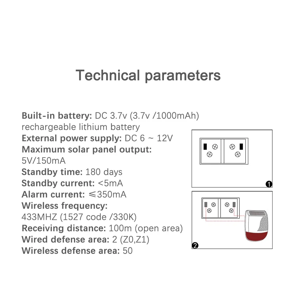 ソーラーエネルギーを備えたワイヤレススマートアラーム,ホームセキュリティ用,433mhz,110db,高デシベル,host,g60,g30,g20,g12,g40,g48