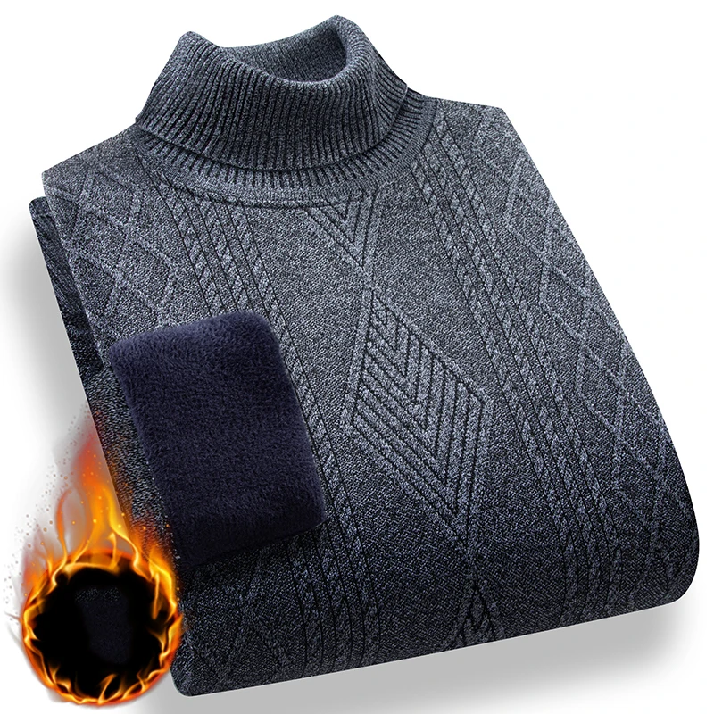 Men's Warm Knitted Sweater Pullovers Streetwear Casual Thick Sweater Male Fashion Clothing Spring Autumn Winter Men Clothing