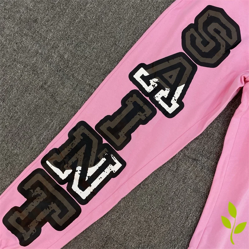 25ss Oversized Cotton Sports Long Pants Letter Print SAINT MICHAEL Sweat Pants Men Women Washed Casual Trourers