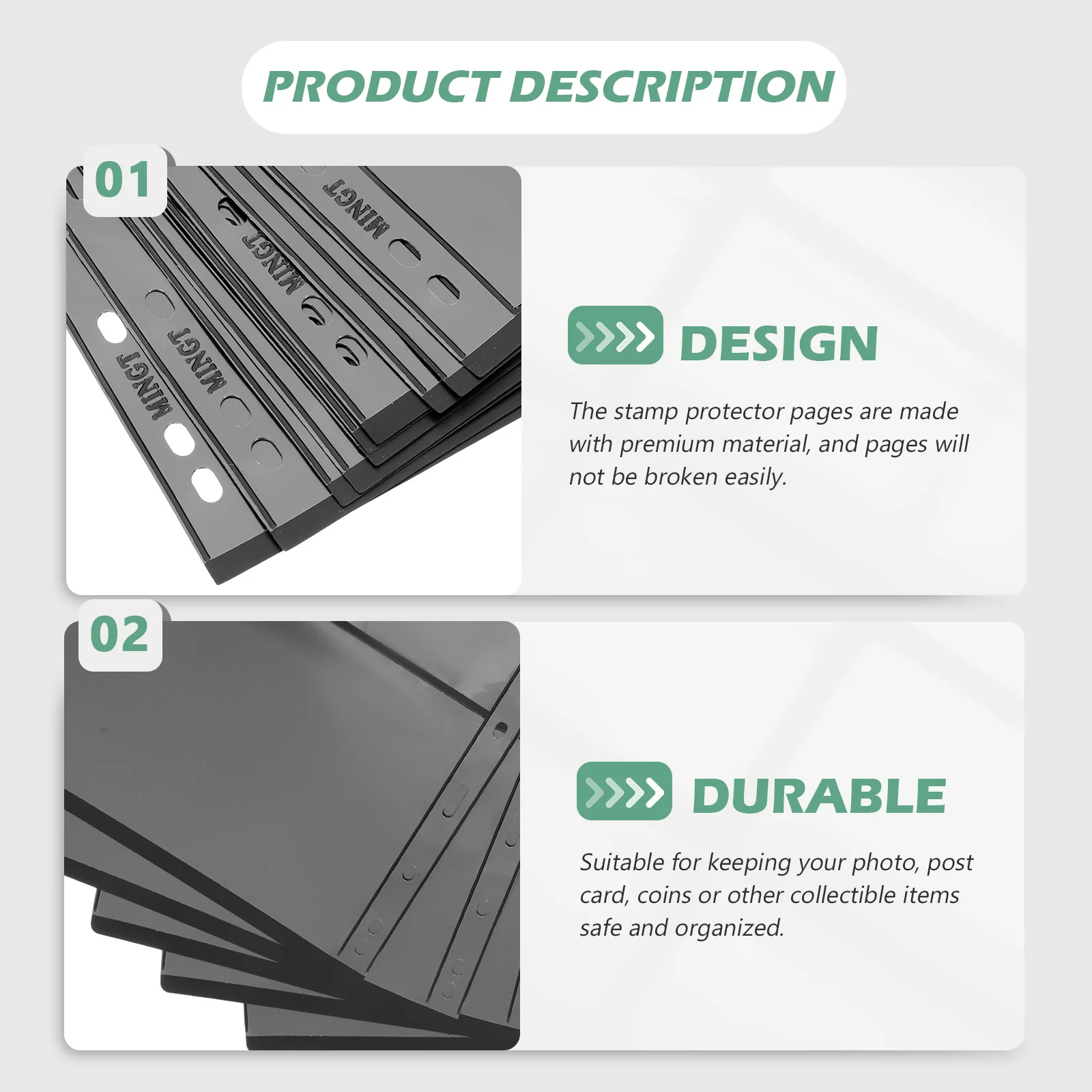 10 Pcs Stamp Collection Page Album Convenient Holder Storage Pocket Stock Pages Standard Albums Christmas Tree