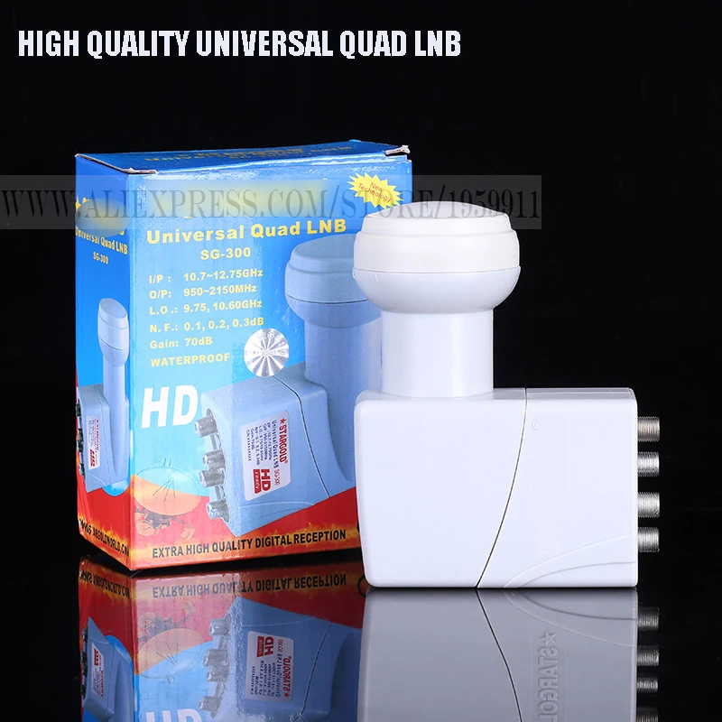 

HD Digital Universal Ku Band Quad LNB For Satellite TV Receiver High Gain 0.1 0.2 0.3 dB Noise 4 Ooutput LNB Hight Quality