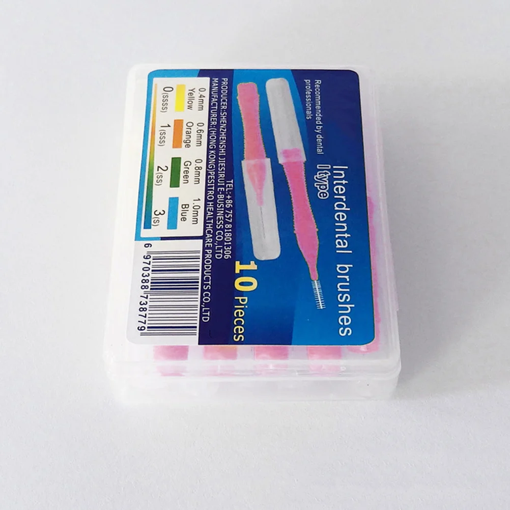 

1Set Pink Interdental Brush Set Portable Easy to Carry Oral Care Tool Floss Pick Interdental Brush Cleaners Food Debris