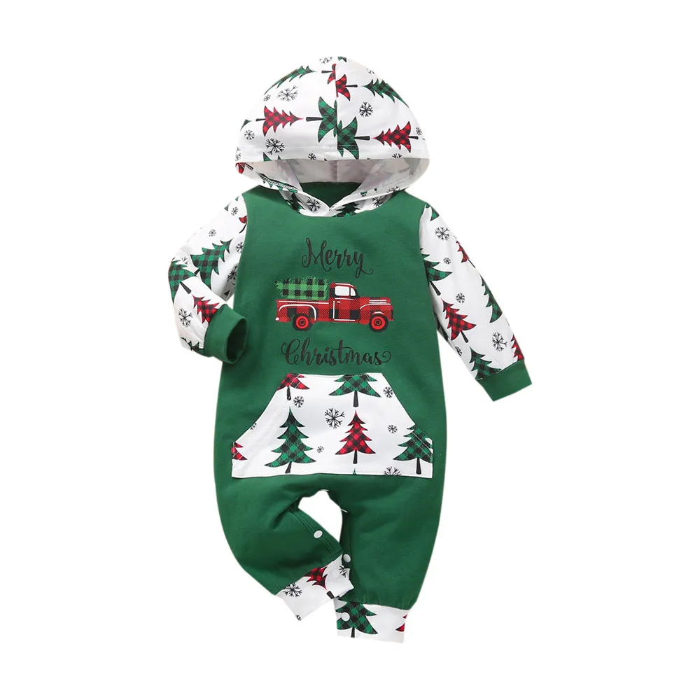 Prowow My First Christmas Baby Clothing Cartoon Deer Tree Christmas Romper Jumpsuit Newborns New Year Costume For Baby Boy Girl