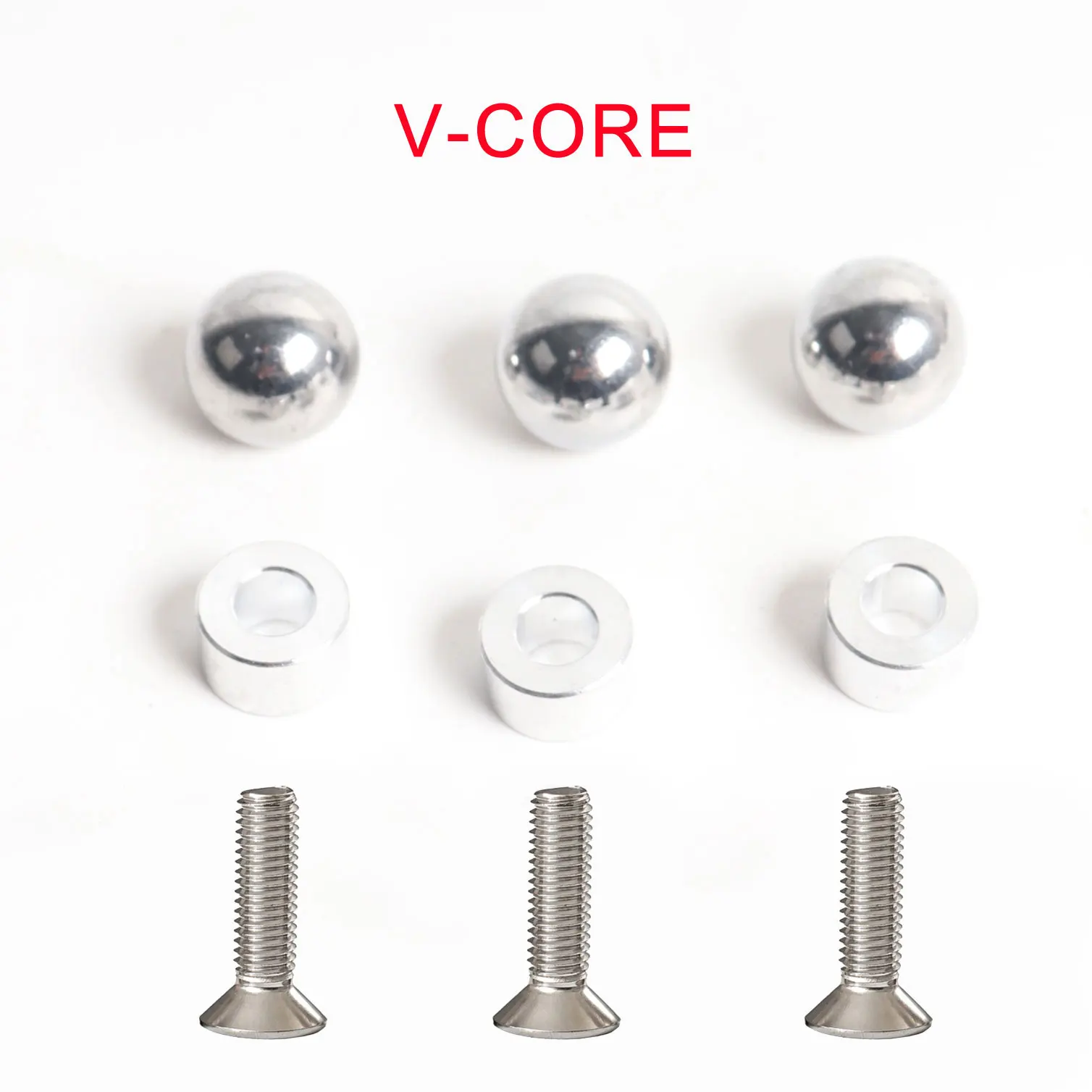 Blurolls V-CORE 3.1 Bed Plate Parts Aluminum Spacer Steel Ball - 12mm - Threaded M5 Countersink Screw V-Core3.1