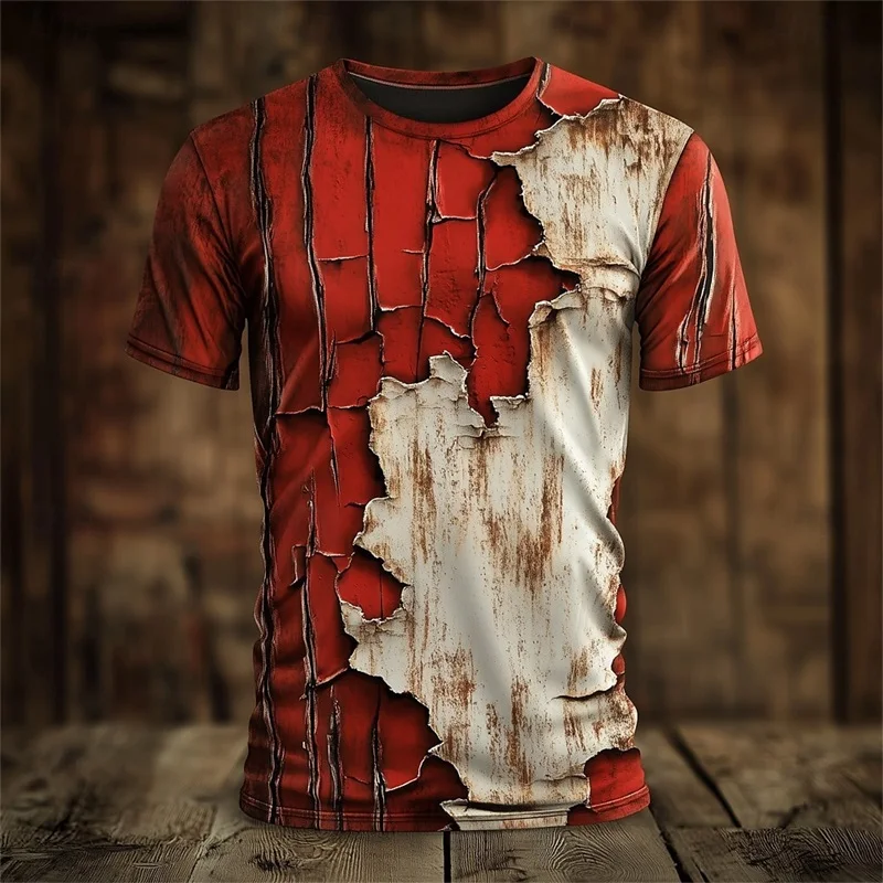3D Print Men's Optical Illusion T Shirt Short Sleeve Crew Neck Casual Tshirts Clothes Summer Men's Funny Tshirt Clothing Apparel