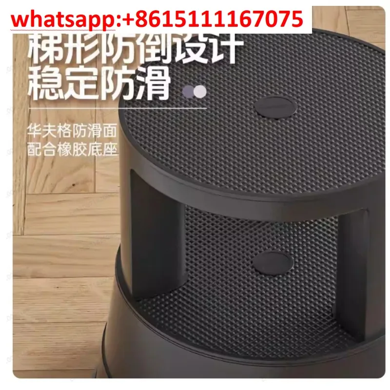 Commercial Pickup Stool, Heavy Duty Thick Plastic with Non-Slip Steps, Mobile Step Stool for Library & Office