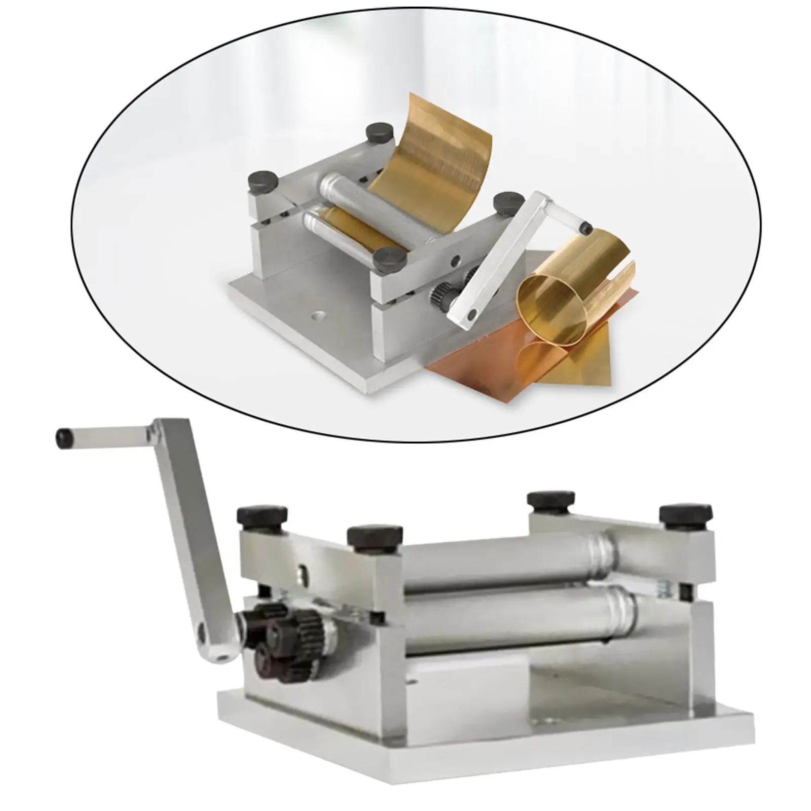 

20013 Roller Bender Manual Bending Machine Aluminum Alloy Handheld Bending Machine DIY Hand Tool for Household Basements