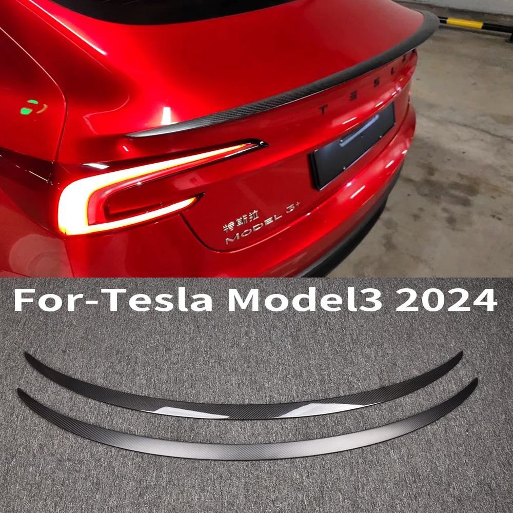 Car trunk rear wing spoiler High Quality Carbon Fiber Landscaping for Tesla Model 3 Highland 2024 Tail Box Spoiler