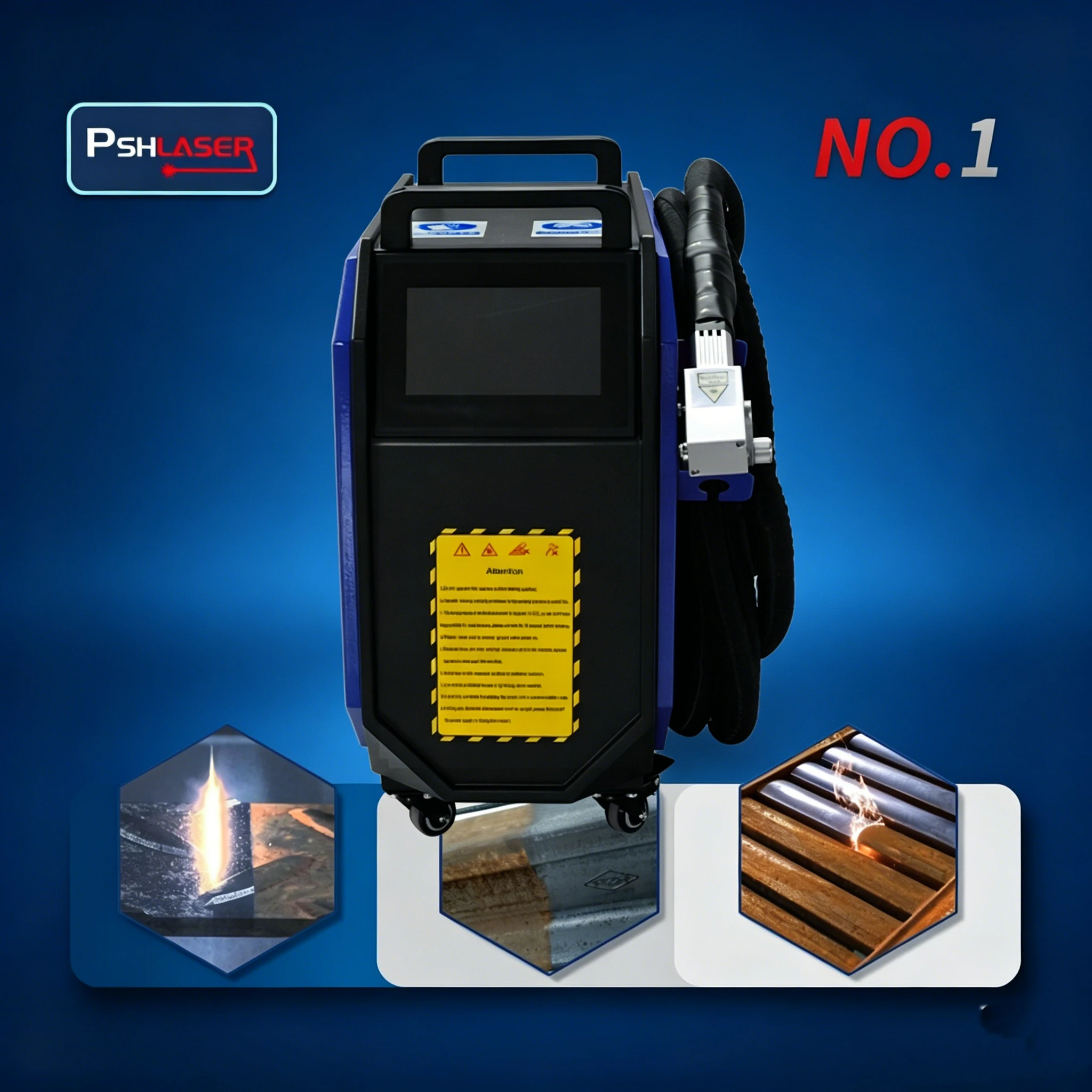 Energy Saving Air Cooled Laser Cleaning Equipment 1000W To 2000W Light Body Easy Transport For Workshop Use