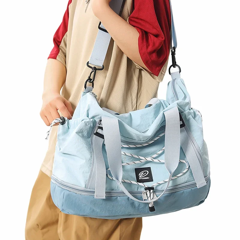 

Lightweight Large-Capacity Travel Luggage Bag Multi Pocket Sports Gym Bag with Zipper Independent Shoe Storage Compartment ﻿new