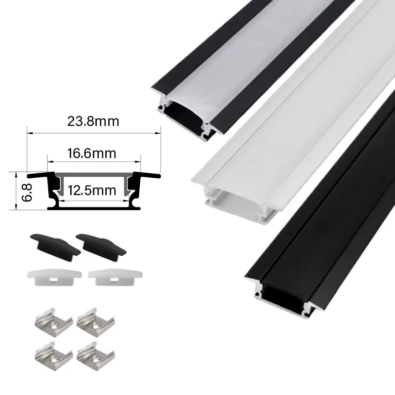 

23*16mm Decorative Indoor Wall Mount Corner Extruded Led Strips Lighting Aluminium Profile