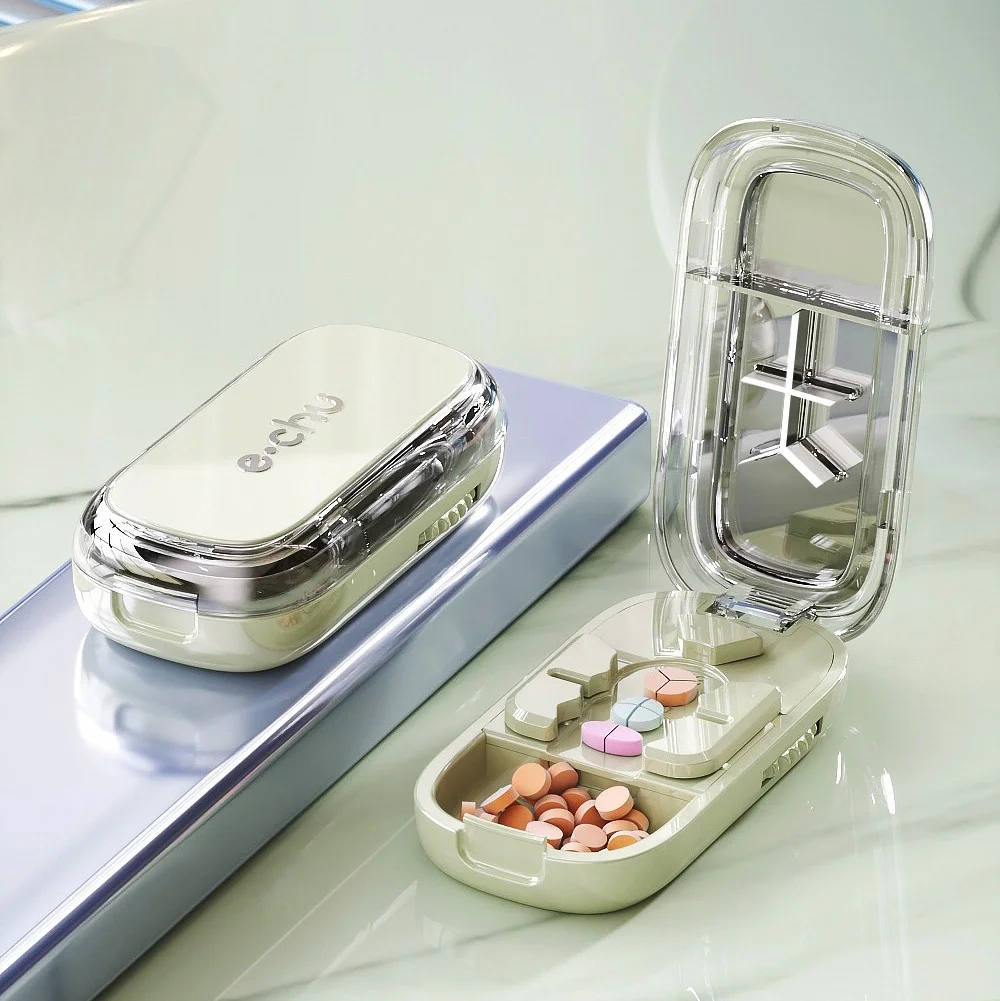 Portable pill splitter, pill divider,and pill cutter that can precisely and evenly split pills into halves,thirds, and quarters image 5