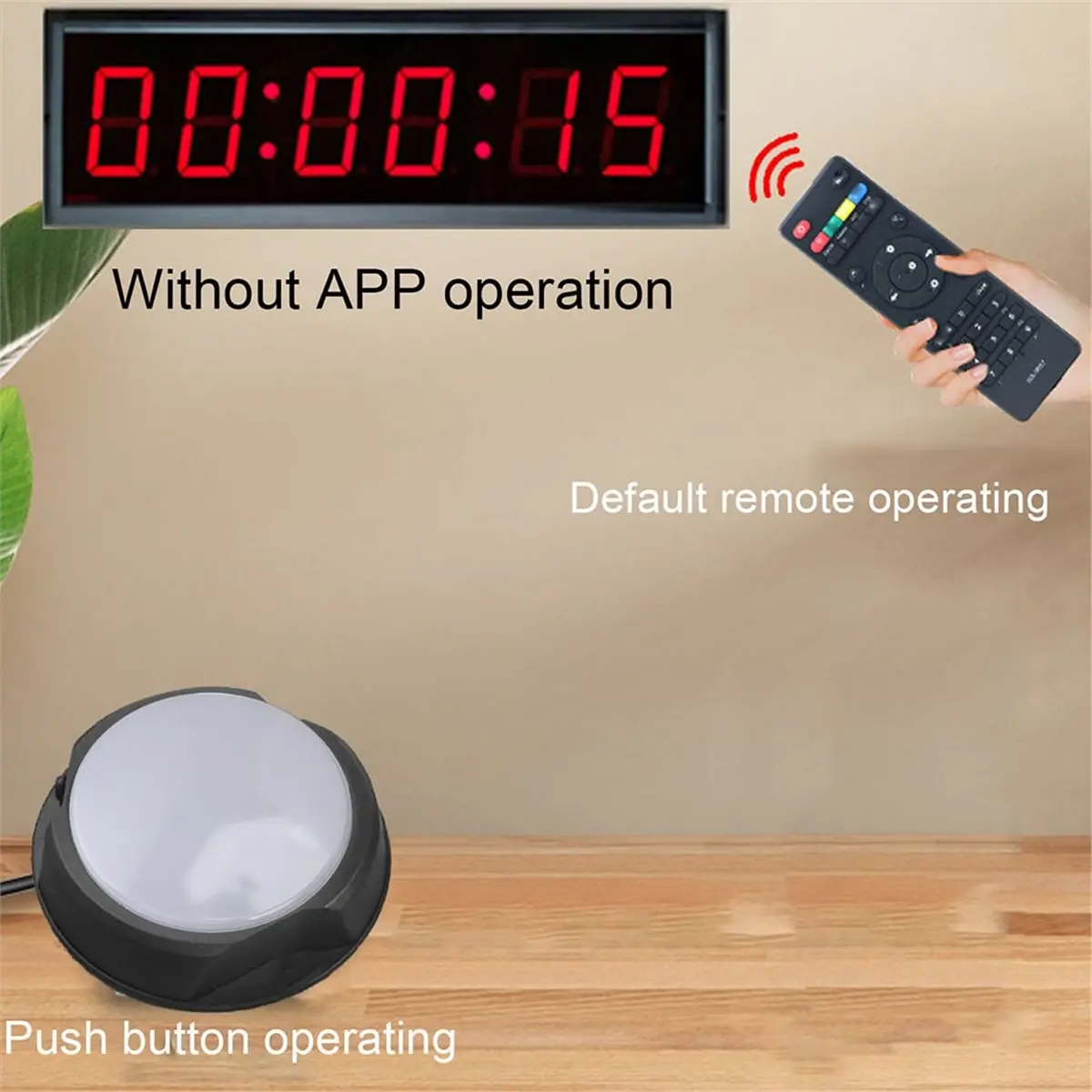 2026 New 1.5in 6 Digit LED Race Timer Red Display Running Event Gym Timer 12/24 Hour with Stopwatch Remote Control