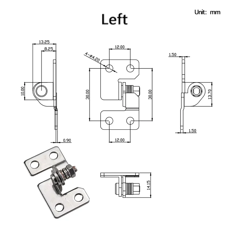 2 Sets Torque Arbitrary Stop Position Damper Medical Equipment Instrument Flip Cover Small Hinge with Pivot Shaft for Precis