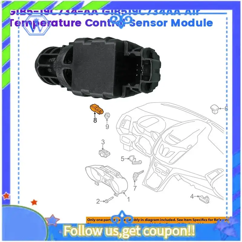 Sensor de controle de temperatura do ar do carro M46K G1B5-19C734-AA para ford fiesta ecosport focus mk3 módulo sensor de umidade g1b519c734aa