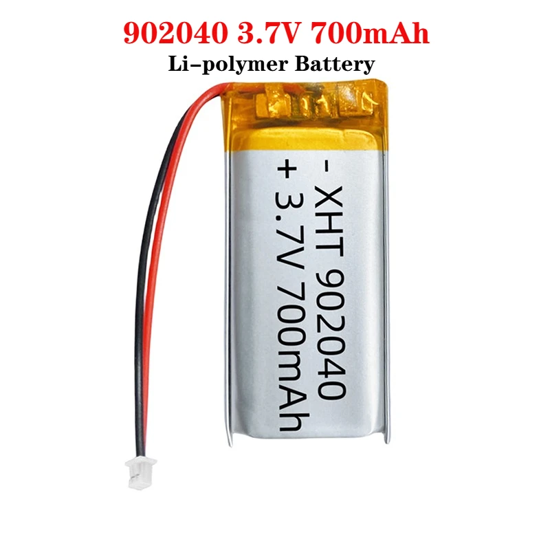 

1-4pcs 902040 3.7V 700mAh Lithium Polymer LiPo Rechargeable Battery for Flashlight Electric Toy Mp3 Bluetooth Speaker