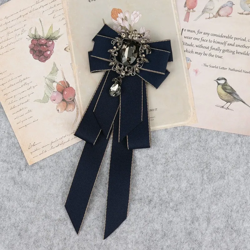 Hand Made Jungen Klassische Bowties Krawatte Band Strass Corsage Bowtie Krawatte Geschenke für Männer Hochzeit Formale Kleid Zubehör – Detail 9