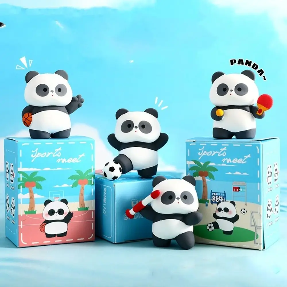 Cute Mini Panda Figurines Home Decoration Resin Giant Panda Blind Box Toys Microscopic Landscape Desktop Ornaments