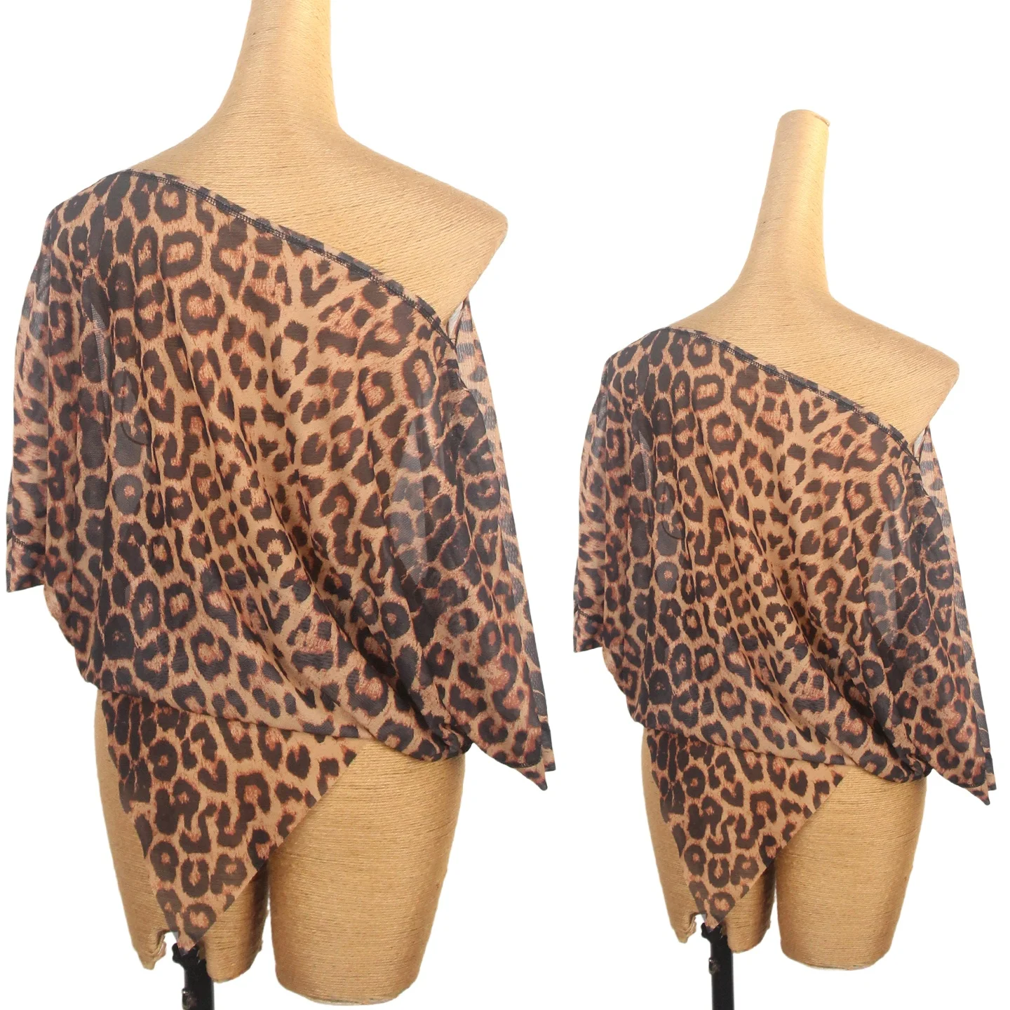 Novos trajes de desempenho de dança latina para mulheres soltas e confortáveis topos adulto high-end sexy leopardo impressão superior roupas de prática