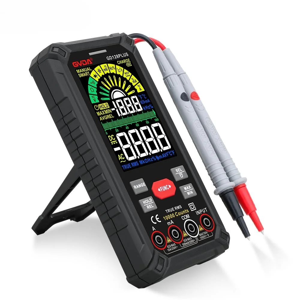 

High-precision Automatic Portable Counting LCD Color Display DC AC Voltage Current True RMS Rechargeable Smart Multimeter