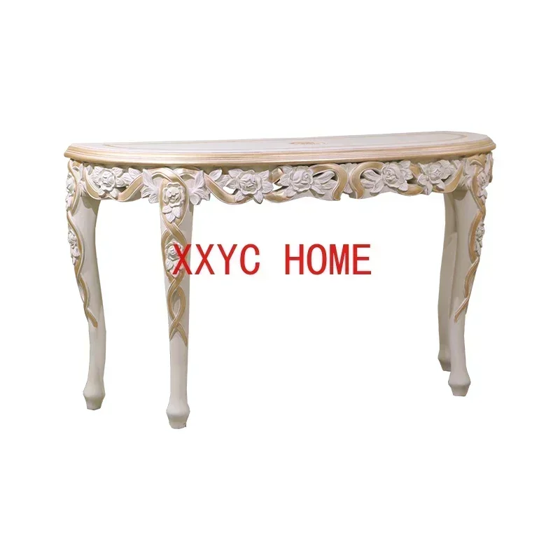 

European-Style Solid Wood Master Bedroom Low Stool Shoe Changing Stool
