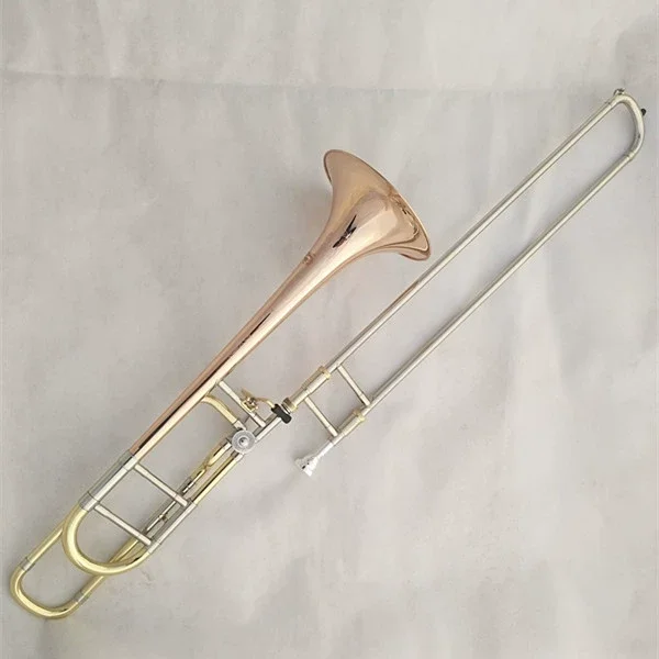 

Bb/F Tenor Trombone Brass Body Gold Lacquer Trombone Musical Instrument FTB-500 professional trombone