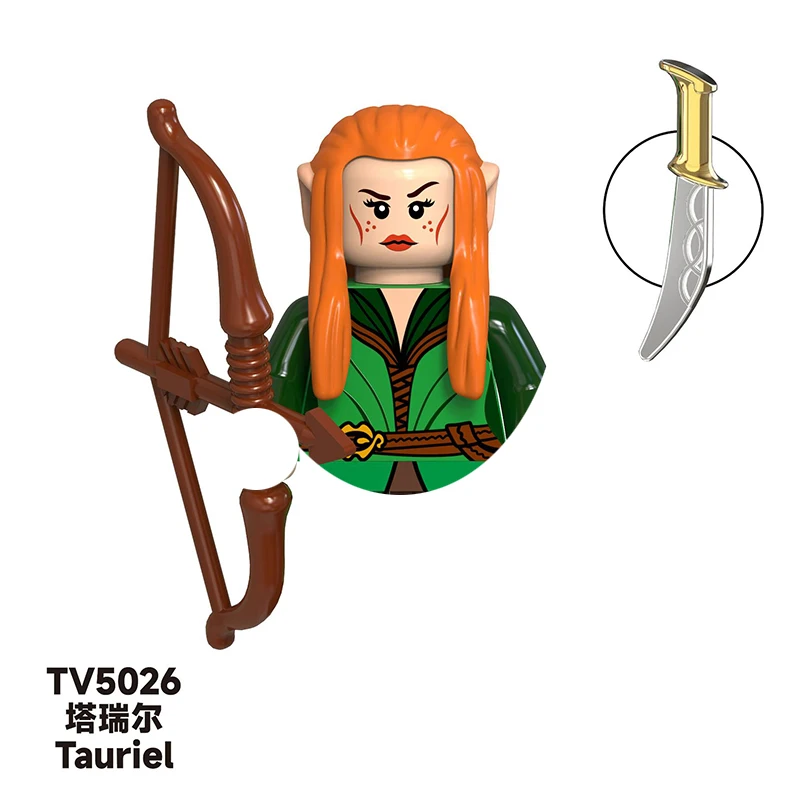 Herr der Ringe Hobbit Minifiguren Mittelalterliche Filmfiguren Bausteine Figuren DIY Zusammenbaubare Ziegelsteine Puppen Kreative Kollokation