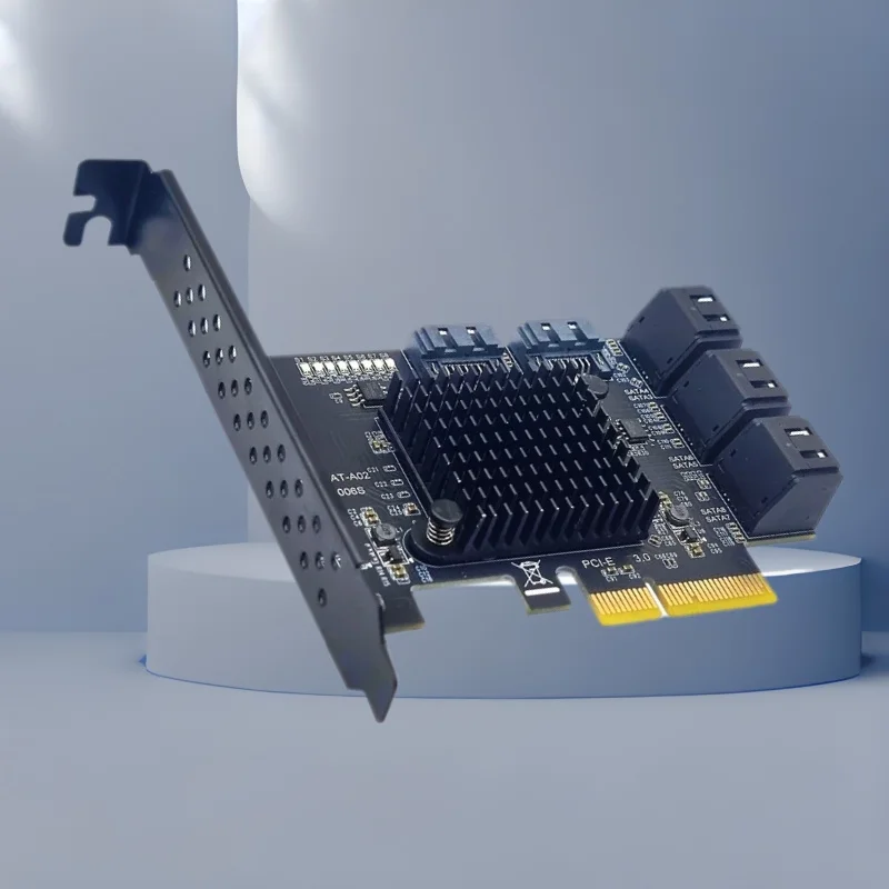 

PCIE X4 PCI-E к SATA3.0 6 Гбит/с 8-портовый контроллер расширения SATA Адаптер HDD SSD Плата расширения PCI E Умножитель концентратора SATA 3