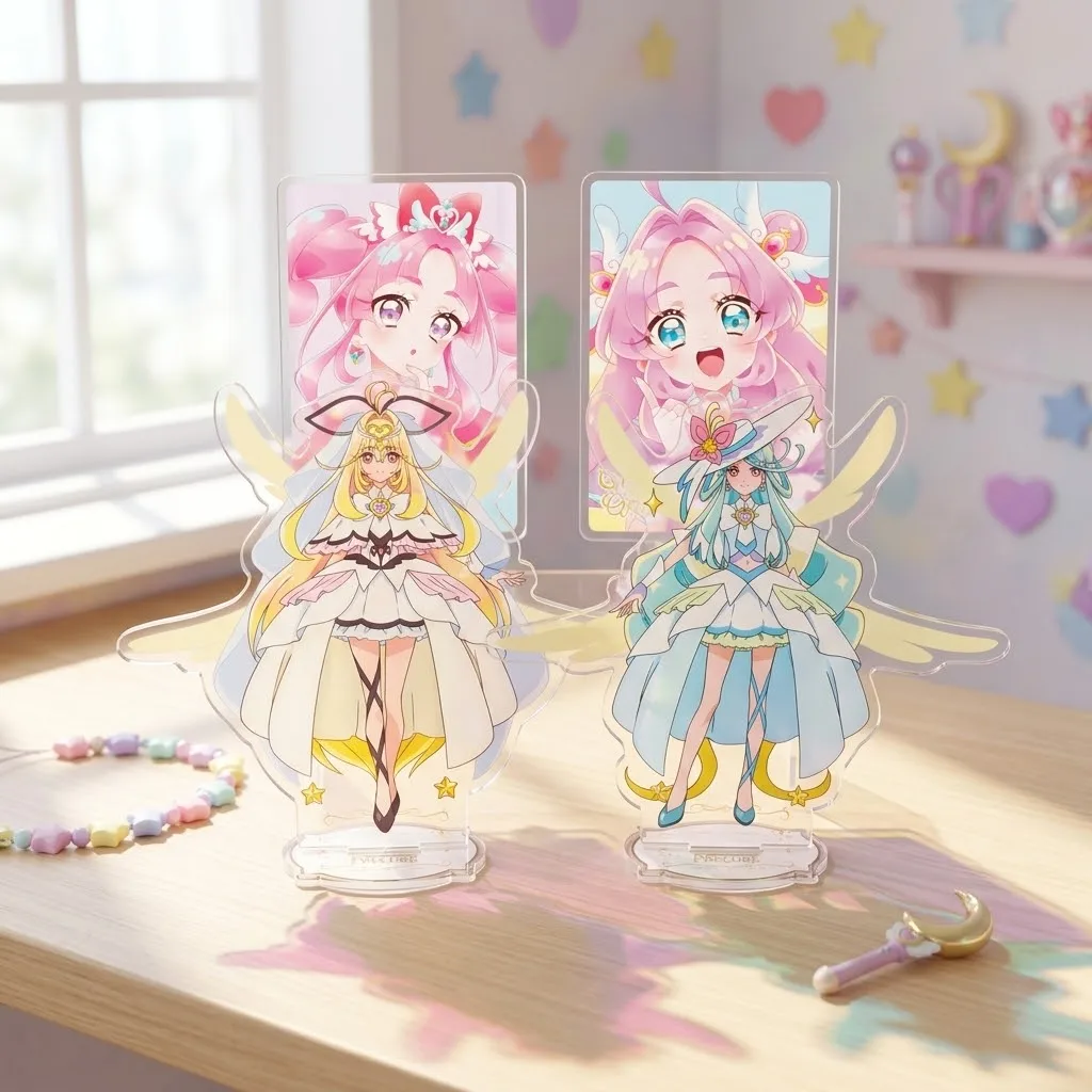 Anime Precure! Star Detective Arcana Acrylic Stand Key Chain Cartoon Table Ornament for Fans
