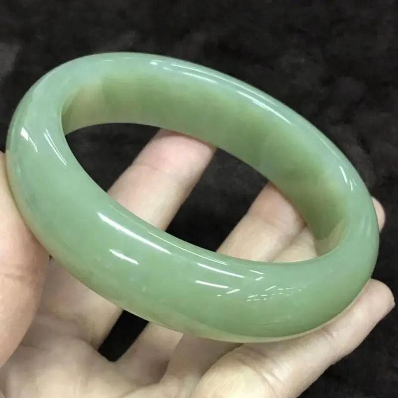 Natural Hetian featuring , blue-white and mutton-fat Jade bracelet Xinjiang