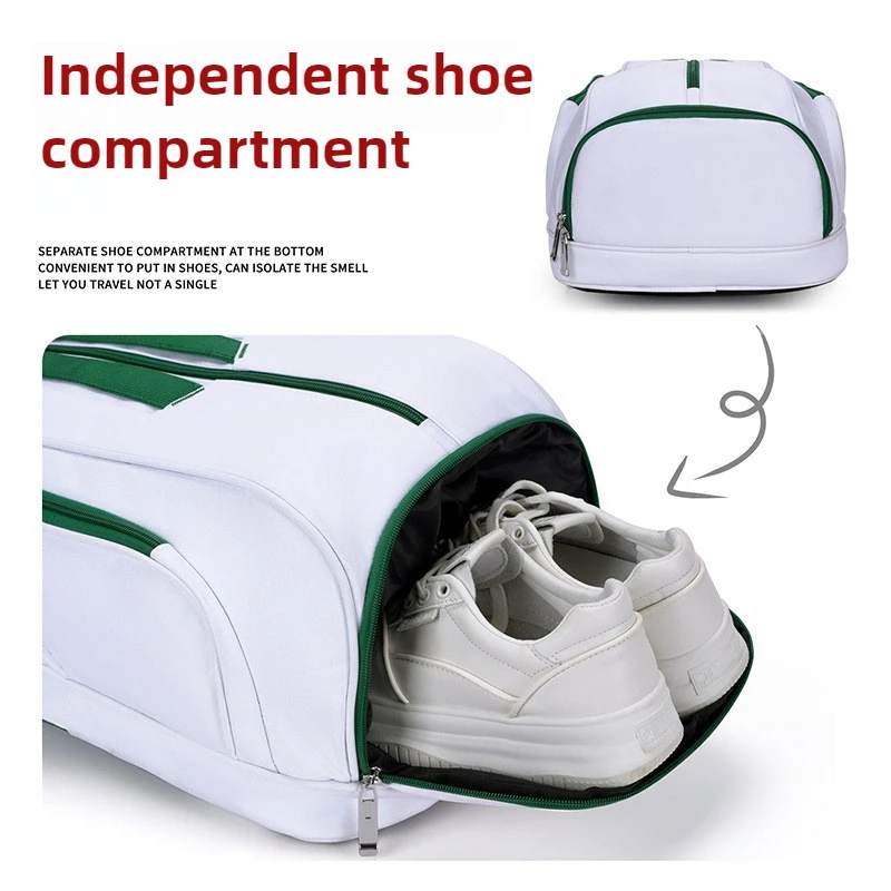 Waterproof Sports Racket Bag Badminton Tennis Balls Bag Training Sports with Separate Shoe Compartment Large Capacity